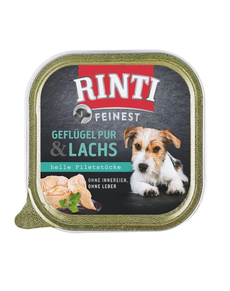 RINTI Feinest Poultry Pure&Salmon vaschetta pollame e salmone 12x150 g