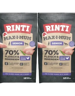 RINTI MAX-I-MUM Senior Chicken con pollo per cani anziani 2 x 12 kg