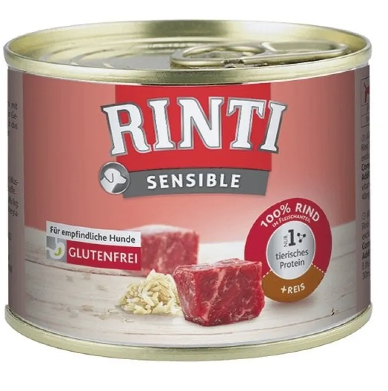 RINTI Sensible Wołowina z ryżem 12x185 g