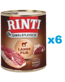 RINTI Singlefleisch Lamb Pure agnello monoproteico 6 x 800g