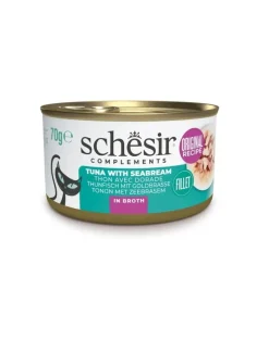 SCHESIR Tonno con orata in brodo per gatti 70 g