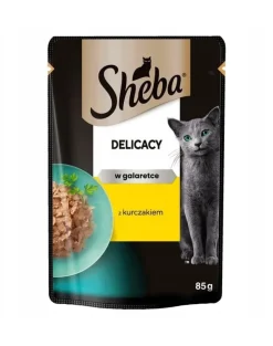 SHEBA Delicacy in bustina 85g Alimento umido completo per gatti adulti bocconcini di pollo in gelatina
