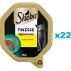 SHEBA Finesse Mousse di pollo in vaschetta 22x85g alimento umido completo per gatti adulti