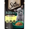 SHEBA Kitten in bustina 85g cibo umido completo per gattini bocconcini di pollo in salsa