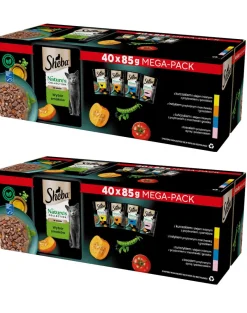 SHEBA Nature's Collection selezione di gusti in salsa alimento umido completo per gatti adulti 80x85g