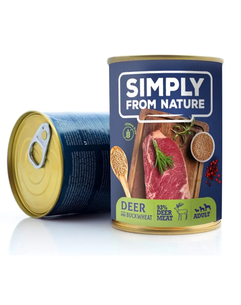 SIMPLY FROM NATURE Cibo umido per cani mix gusti 6 x 400g