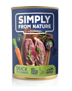 SIMPLY FROM NATURE Cibo umido per canicon anatra e carote 3 x 400g