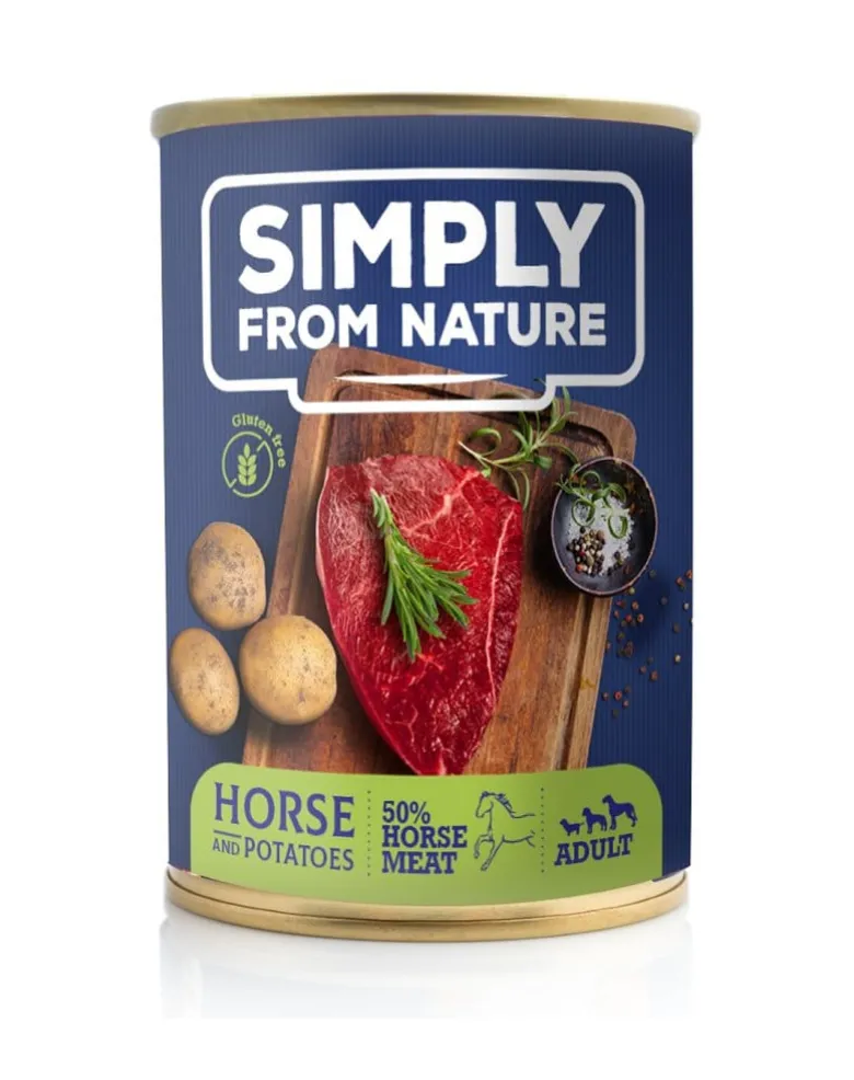 SIMPLY FROM NATURE senza cereali - Cavallo e patate 6 x 400 g + 1 GRATIS