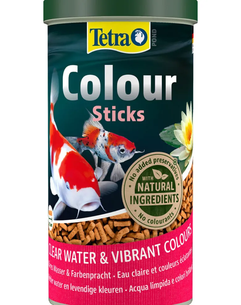 TETRA Pond Colour Sticks 1l Mangime completo per pesci da laghetto dai colori brillanti