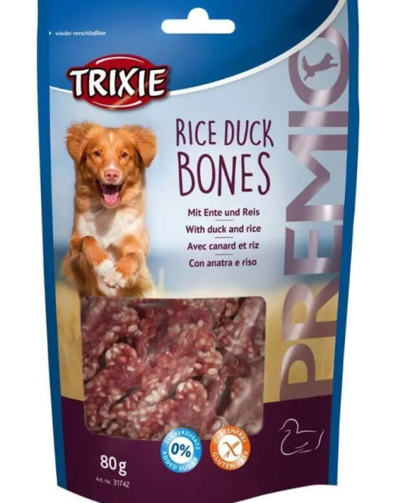 TRIXIE PREMIO Ossa con anatra e riso 80 g