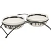 TRIXIE Set di ciotole in ceramica/metallo 2x2.6l/ diam.25cm