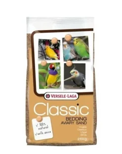 VERSELE-LAGA Classic Bedding Aviary Sand 25 kg Gusci di conchiglie marroni aromatizzate all'anice