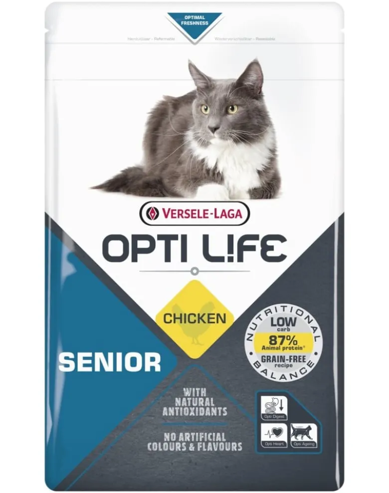 VERSELE-LAGA Opti Life Cat Senior Chicken 2.5 kg per gatti anziani