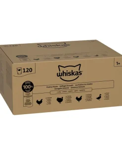 WHISKAS Adult Drobiowa Uczta 120x85 g cibo umido completo per gatti adulti in gelatina
