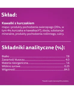 WHISKAS Adult in bustina 85g Alimento umido con pollo in gelatina per gatti adulti
