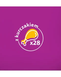 WHISKAS Adult in bustina 28x85g Alimento umido con pollo in gelatina per gatti adulti