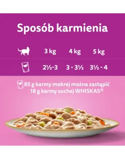 WHISKAS Adult Tasty Mix 12x85g Variazioni cremose con pollo e verdure, agnello e tacchino in salsa