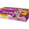 WHISKAS Junior Mix gusti 40x85g Alimento umido per gattini con pollo, anatra, pollame e tacchino in gelatina