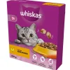 WHISKAS Senior 800g cibo secco con delizioso pollo per gatti anziani