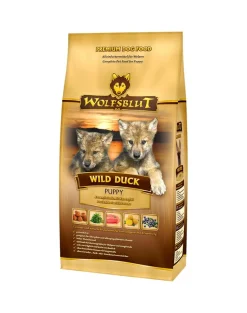 WOLFSBLUT Wild Duck Puppy per cuccioli con anatra e patate 12,5 kg
