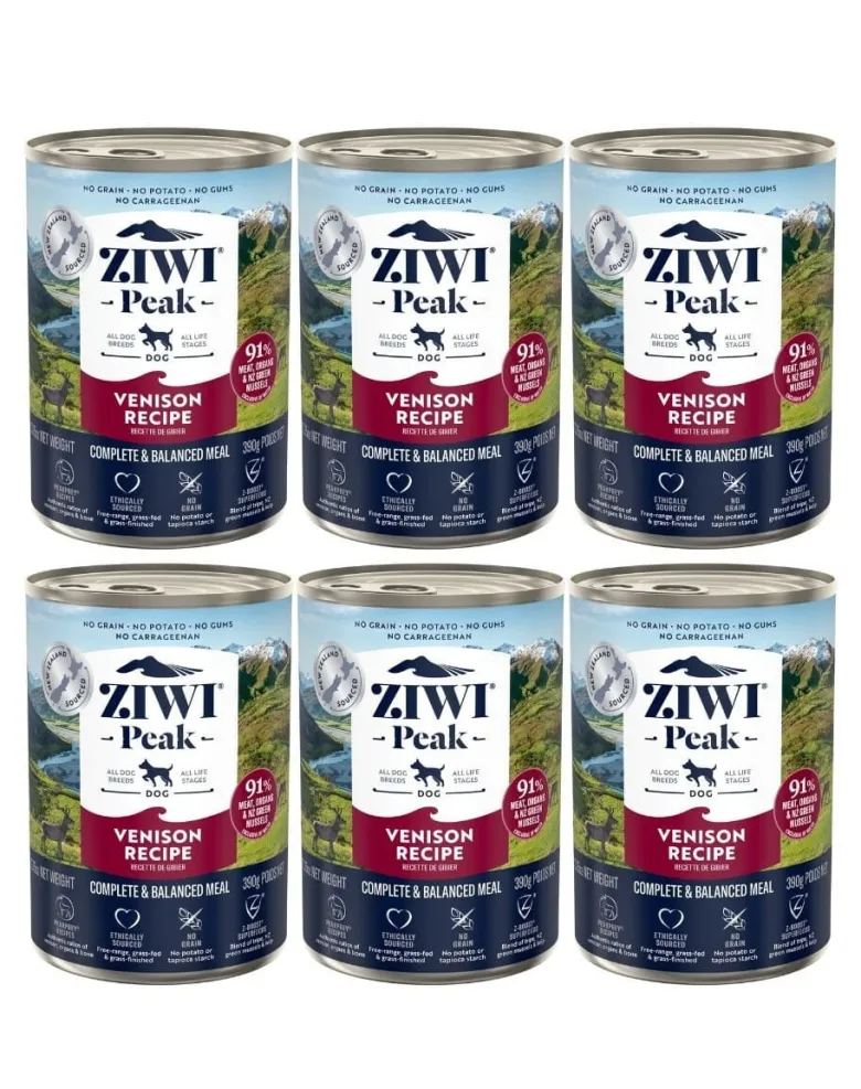 ZIWIPEAK Dog Venison Selvaggina 6 x 390 g